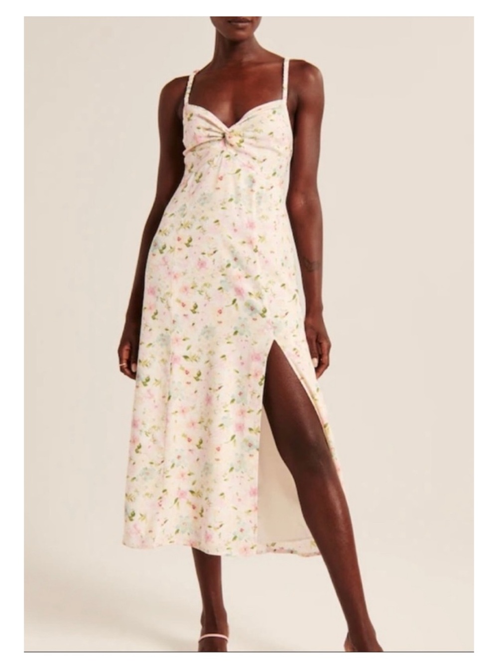 Abercrombie & Fitch Floral Slit Leg Midi Dress S